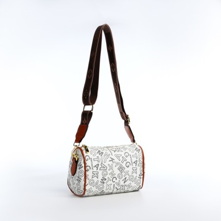 Bag Cross-Bodi with a zipper, white color-2
