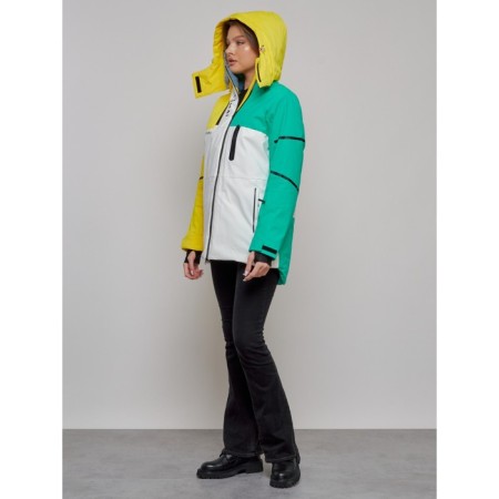 Ski jacket female, size 44, yellow color-5