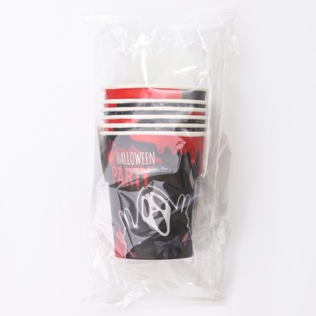 A one -time paper glass "Halloween Party", 250 ml-4