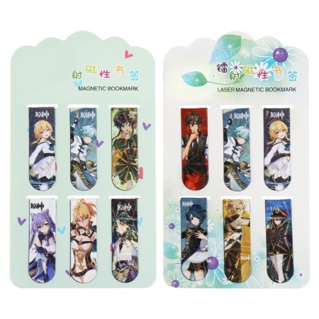 A set of magnetic bookmark for books Calligrata 6 pieces, "Anime", MICC-1