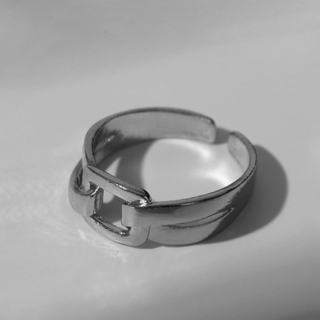Ring "buckle" square, color silver, dimensionless-1