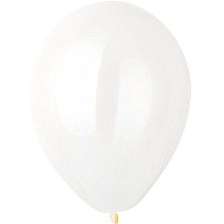 Latex ball 12 ", crystal, set of 50 pcs., Transparent color