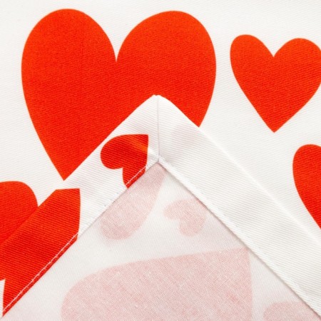 Red Hearts 30x70cm, 100% cotton, sarzha 190 g/m2-5
