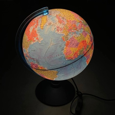Political Globen Globe, interactive, diameter 250 mm, backlight, with glasses-1