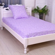 Bed linen 1.5sp the curl of the lav (sheet is 145x215cm, pillowcase 70x70cm) calico, 120g/m², 100% cotton