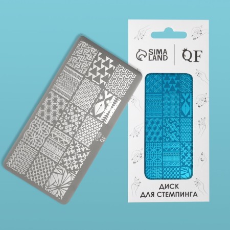 Stamping plate Metal "Stained glass", 12 × 6 cm-1