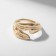 Ring "Leaves" duet, color gold, dimensionless
