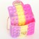 Baby bag on the castle, lilac/yellow/raspberry color