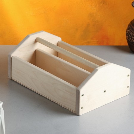 Wooden Kashpo, 29.8x20.5x12.3 cm, with a handle-1