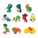 Collectible figurine-scurry dinosaur Crazy Dino Volcano, in volcano, mix
