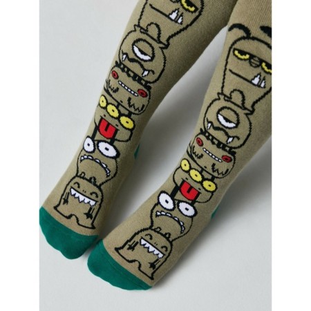 Колготки детские с рисунками Conte Kids Sof-Tiki, рост 62-74 см, цвет горчичный-3