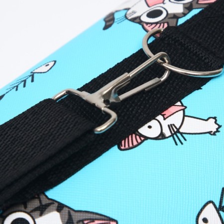 Bag - Animal Carrying "Playing cats", Blue, size L, 53 x 21 x 29 cm-5