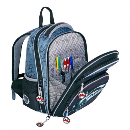 Frame backpack 35 x 28 x 15 cm, Across 178, filling: bag, pencil case, blue ACR22-178-1-4