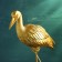 Figure "Stork" gold 70x31x12cm