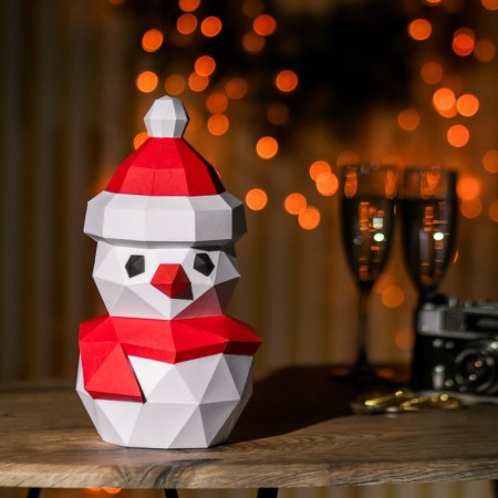 Set for creating a polygonal figure "Snowman", 32.5 x 44 cm-1