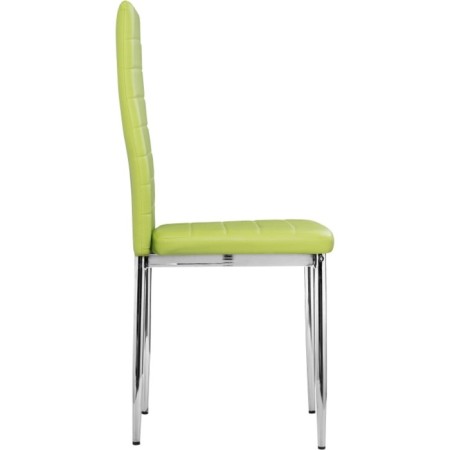 Stool on the Grass Carcass DC2-001 Metal/Ecokuzha, Chrome/Green 41x45x96 cm-1