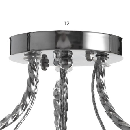Charlotte 3x40W lamp E27 chrome 57x57x22cm-4