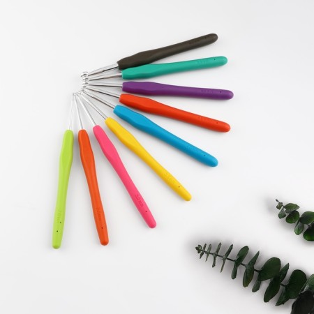 A set of hooks for knitting, d = 2-6 mm, 14 cm, 9 pcs, color colorful-3