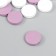 Beads for creativity wood "flat circle" set 20 pcs white, lilac 0.4x1.5x1.5 cm