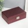 Casket to the leatherette for jewelry "Damascus" wine 7.5x22x15 cm