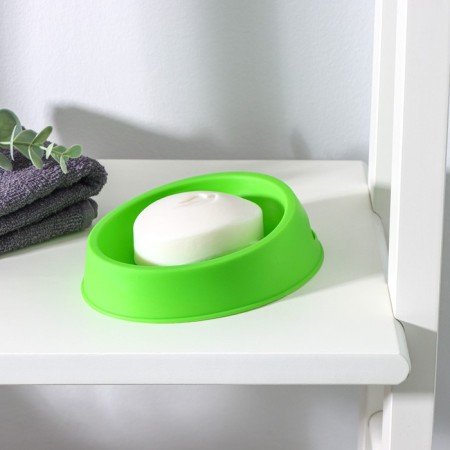 Soap dish "Smile", plastic, 15 × 11 × 4.5 cm, color mix-1