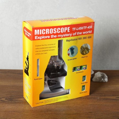 Microscope "Laboratory", increase in an increase in 450x, 200x, 100x, set for research-5
