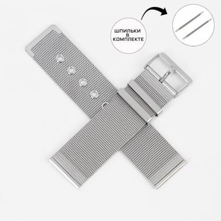 Solomon watch strap, 22 mm, stainless steel, L-18.5 cm, studs in the kit