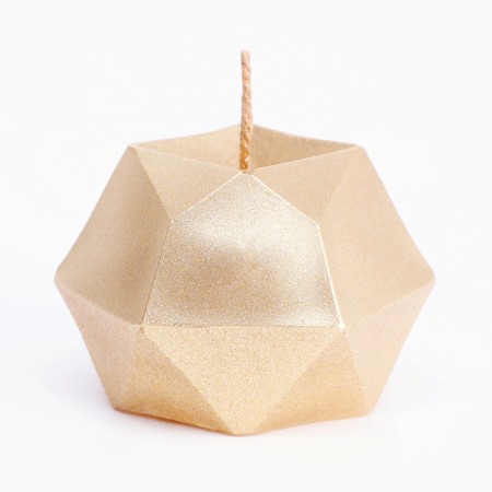 Figure candle "polygon", 5x5 cm, gold-1