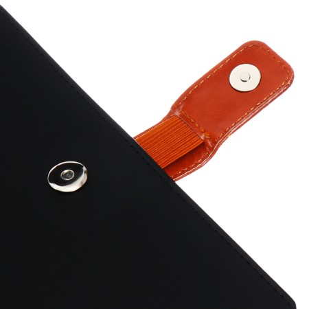 Organizer, A5, 128 sheets, cage, cover of leatherette, with a knife, "business", black-5