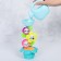 A set of bath toys "Panda and Flower", 3 objects, on suction cup