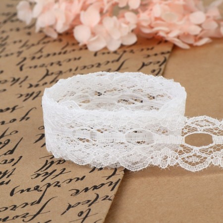 Capricon lace, 30 mm × 10 ± 1 m, white color-2