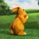 Garden figure "Hare with carrots" Red 26x16x12cm