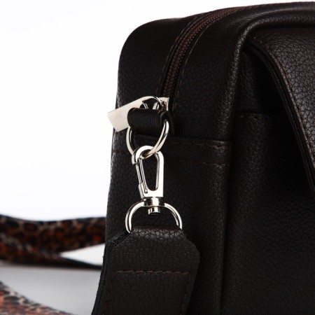 Women's bag over the shoulder Textura, small size, brown color-3