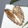 Angel wings brooch, rainbow-white color in gold