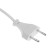 A network cord with a fork, 1.5 m, SHVVP 2 x 0.5 mm2, white