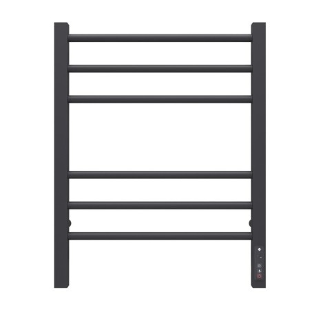 Terminus heated towel rail "Sicily" P6, 450x600 mm, Dimmer, Black Muars