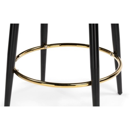Barrier stool Plato metal/velor, black/burgundy 43x43x65 cm-5