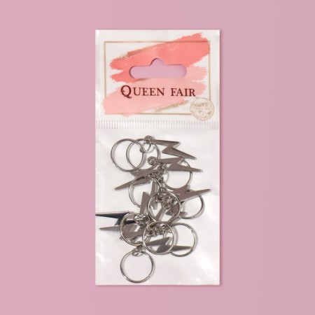 Hair piercing "Lightning", 4.1 × 1.3 cm, 10 pcs, silver color-3