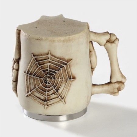 Stainless steel mug "Skull. Halloween ", 400 ml, beige color-2