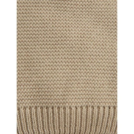 A cap on ties with pompons Children's Amarobaby Pure Love Pompony, with a lining, size 42-44 cm, sand-4