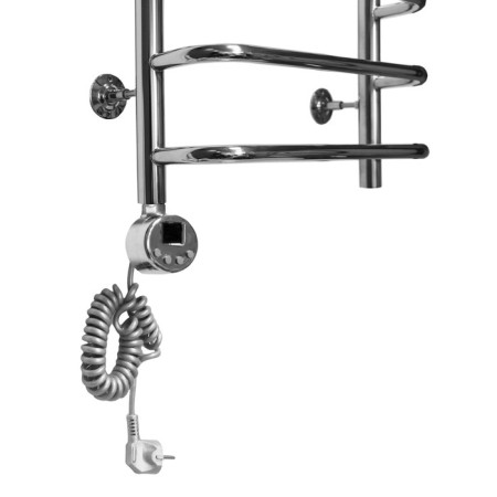 Domoterm electric heated towel rail "Stefano", 400 x 800 mm, 8 crossbars, left, chrome-2