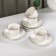 Ceramic coffee coffee Coffee, 8 objects: 4 cups 70 ml, 4 saucers, white color