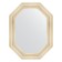 Mirror in the baguette frame, poisoned silver 99 mm, 69x89 cm