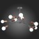 Ceiling EVOLUCE lamp. Sle106403-09. Palare. 9x60 watts, E27, 89x89x35.5 cm, gray color, pink gold