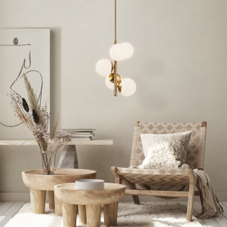 Suspended lamp Freya Fr5199PL-05BS1 Zing, 300x300x1018 mm, E27, 5x60W, brass color-3