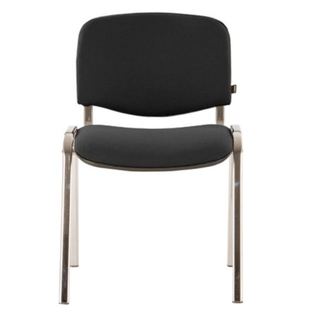 Stool for personnel and visitors to Brabix ISO CF-001, chrome frame, gray fabric with black-1