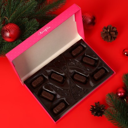 Chocolate assorted "Happy New Year, Merry Christmas", Blue Penal 125 g-1