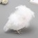 Fluffy "Slovy in sparkles" white 9x11x16 cm