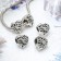 Talisman "Bird on a branch" Heart, color silver