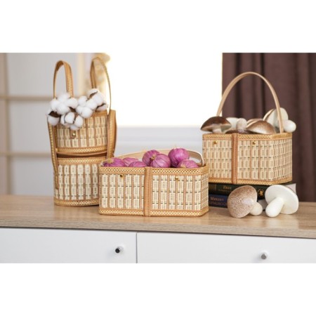 Basket for storage of the shares Nature, 19 × 14 × 12, bamboo-6